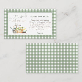 Little Sprout Gingham Boeken Voor Baby's Tweeling Informatiekaartje