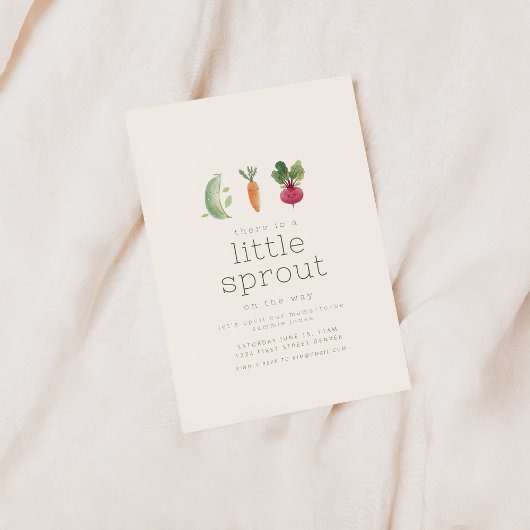 Little Sprout is op de weg Baby shower uitnodigen Kaart