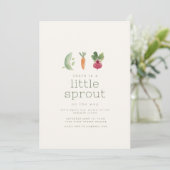 Little Sprout is op de weg Baby shower uitnodigen Kaart (Staand voorkant)