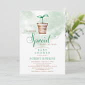 Little Sprout is op het Way Garden Baby shower Kaart (Staand voorkant)