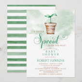 Little Sprout is op het Way Garden Baby shower Kaart (Voorkant / Achterkant)