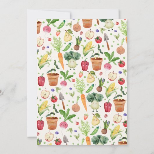 Little Sprout Lokaal Gegroeide Boeren Baby shower Kaart (Achterkant)