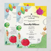 Little Sprout Lokaal geteeld Market Baby shower Kaart (Voorkant / Achterkant)