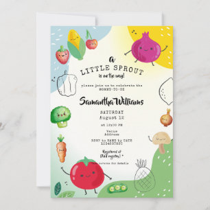 Little Sprout Lokaal geteeld Market Baby shower Kaart