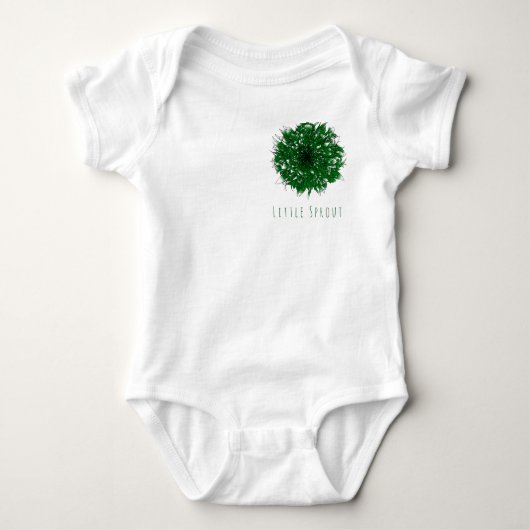 "Little Sprout" - Minimalistische groene natuur ba Romper (Voorkant)