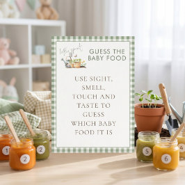 Little Sprout Raad Eten Baby Shower Spelkaart Kaart