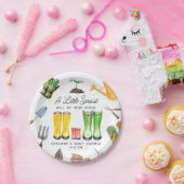 Little Sprout Red Rain Boots Garden Baby shower Papieren Bordje (Feest)