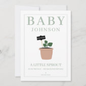 Little Sprout Seed Packet Geslacht Reveal Uitnodig Kaart (Voorkant)