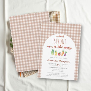 Little Sprout Veggies Arch Farm Fall Baby Shower Kaart