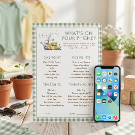 Little Sprout Whats on Phone Shower Game kaart