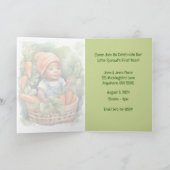 Little Sprout's eerste jaar- Verjaardag uitnodigin Feestdagen Kaart (Binnen)