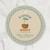 Little Sprouts Garden Party Baby shower Bedankjes Labels (Achterkant)