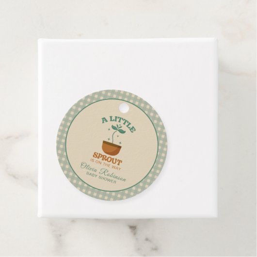 Little Sprouts Garden Party Baby shower Bedankjes Labels (In situ)