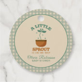 Little Sprouts Garden Party Baby shower Bedankjes Labels (Voorkant)