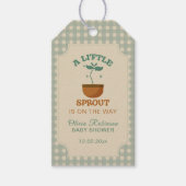 Little Sprouts Garden Party Baby shower Cadeaulabel (Voorkant)