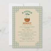 Little Sprouts Garden Party Baby shower Kaart (Voorkant)
