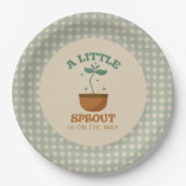 Little Sprouts Garden Party Baby shower Papieren Bordje (Voorkant)