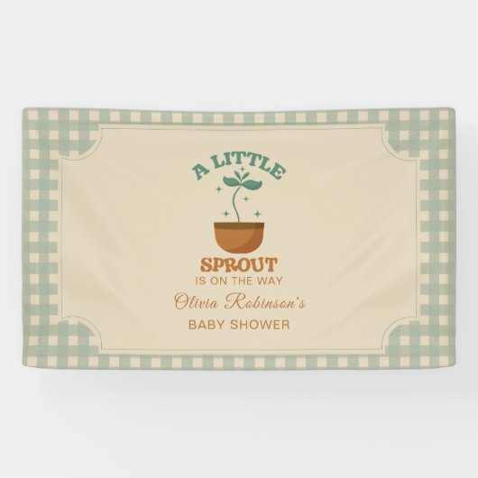Little Sprouts Garden Party Baby shower Spandoek (Horizontaal)