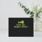 Little SproutsPeace Out Brussel Sprout Briefkaart (Staand voorkant)