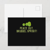 Little SproutsPeace Out Brussel Sprout Briefkaart (Voorkant / Achterkant)