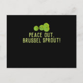 Little SproutsPeace Out Brussel Sprout Briefkaart (Voorkant)