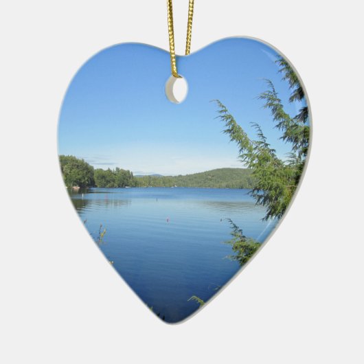 Little Squam Lake Keramisch Ornament (Links)