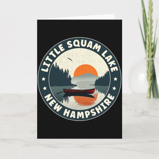 Little Squam Lake New Hampshire Sunset T Shirt Kaart (Voorkant)