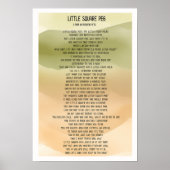 "Little Square Peg" door Margaret Ortiz Poster (Voorkant)