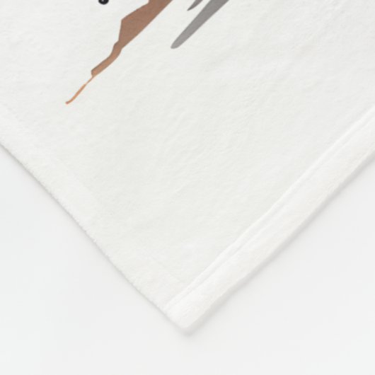 Little Squirrel Blue gepersonaliseerd Fleece Deken (Hoek)