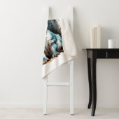 Little Squirrel Blue gepersonaliseerd Sherpa Deken (In situ)