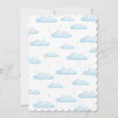 Little Star 1e verjaardag Blue Cloud Kaart (Achterkant)