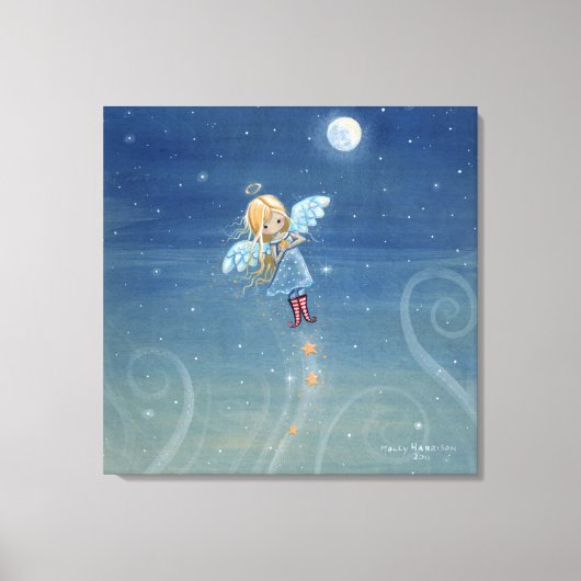 Little Star Angel Canvas afdrukken (Voorkant)