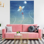 Little Star Angel Canvas afdrukken (Insitu (Woonkamer))