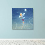 Little Star Angel Canvas afdrukken (Insitu (Houten vloer))