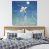 Little Star Angel Canvas afdrukken (Insitu (Slaapkamer))