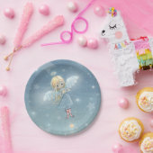 Little Star Angel Holiday Art Papieren Bordje (Feest)