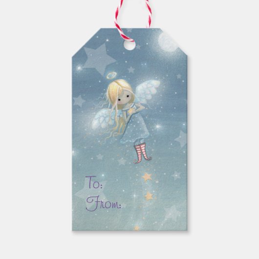 Little Star Angel Kerstcadeau Tags Cadeaulabel (Voorkant)