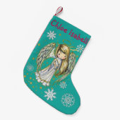 Little Star Angel-kerststopping gepersonaliseerd Kleine Kerstsok (Voorkant (Hangend))