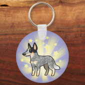 Little Star Australian Cattle Dog/Kelpie Sleutelhanger (Voorkant)
