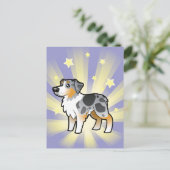 Little Star Australian Shepherd Briefkaart (Staand voorkant)