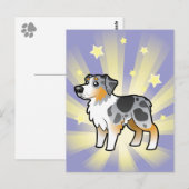 Little Star Australian Shepherd Briefkaart (Voorkant / Achterkant)
