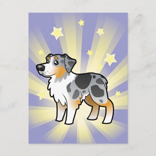 Little Star Australian Shepherd Briefkaart (Voorkant)