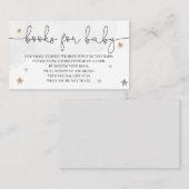 Little Star Baby shower Books for Baby Grey Gold Informatiekaartje (Voorkant / Achterkant)