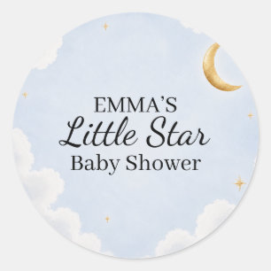 Little Star Baby Shower Favor Ronde Sticker