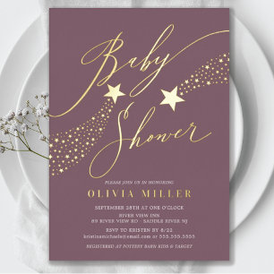Little Star Baby shower Folie Invitation Folie Uitnodiging