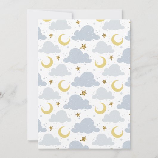 Little Star baby shower per mailuitnodiging Kaart (Achterkant)