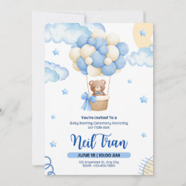 Little Star Baby Shower Uitnodigingsontwerp Kaart