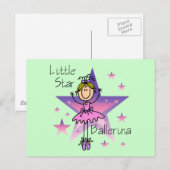Little Star Ballerina - Blond Hair Briefkaart (Voorkant / Achterkant)