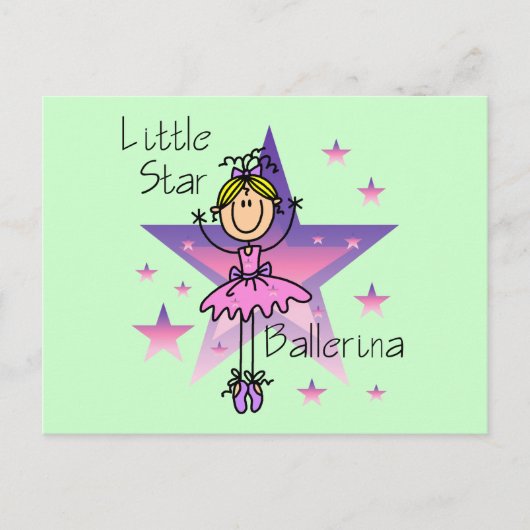 Little Star Ballerina - Blond Hair Briefkaart (Voorkant)