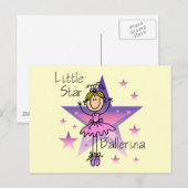 Little Star Ballerina - Blond Hair Briefkaart (Voorkant / Achterkant)